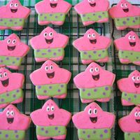 Patrick Patrick cookies for a Sponge Bob themed party. I used sugar cookie mix from a bag, reason is that I didn't want the cookies to hold a...
