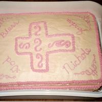 Daughter's Baptism All BC cake for my middle daughter's baptism. I had only been decorating about a year when this one was made. It is not one of my...