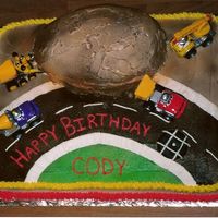 Construction Cake construction cake for cousin's b-day. All BC colors done with color mist