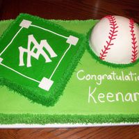 College Baseball Signing Cake Made for a guy who just signed on with a college baseball team.