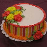 Candy Stripes I actually did this cake for a demonstration for classes. I came up with the idea from a cake in a book I just purchased, but I changed it...