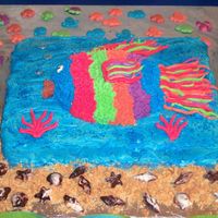 Big Fish Cake Big fish cake for my niece's birthday. She also had a smal 6x6 round fish cake just for her, but this one was for the guests. Box...