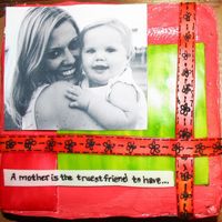 Jenni's Scrapbook Cake For my SIL's birthday. Modeled after a SB canvas I made her as her gift. Chocolate cake, BC frosting, color bocks and ribbon are...