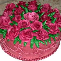 Mother's Day Roses I did this for my mom last year. The entire cake is iced with buttercream, including the roses.