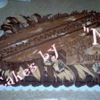 Choco Surfboard Chocolate ganache with a solid chocolate surfboard.