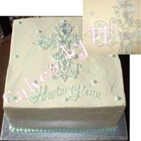 Baptism Cake This design was brought to me by a friend. She found the pic on the web and I had to do it just like the orig. with an adjustment to the...