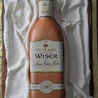 30Th Birthday Whisky Cake 30th birthday for someone who works for Wiser's. The whole thing is made out of chocolate cake and covered in fondant. The bottle was...