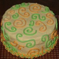 Swirly Carrot Cake Diabetic (sugar and fat free) carrot cake and cream cheese icing for a friend.