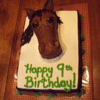 Mare For 9 Yo Birthday Thanks to the folks on this site, I was able to adapt a cake to respond to a horse lover's dream. Triple chocolate cake with chocolate...