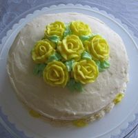 Lemon Course I Cake Lemon yogurt cake with lemon curd filling. The frosting, roses, and embellishments are all made with lemon buttercream. The cake literally...