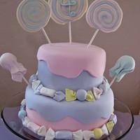Candy Theme Cake Candy theme cake for my daughter's fourth birthday.