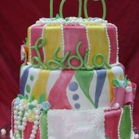 100 Years Young This was for my dear friend who turned 100 years old yesterday. It is my rendition of a Colette cake. I loved making this cake.