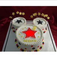 Birthday One 10 inch and two 6 inch rounds. BC iced with fondant accents.