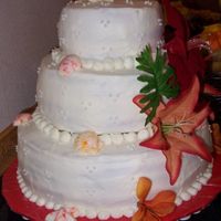 Hawaiian Birthday Cake side-view