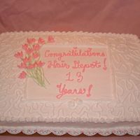 Salon Anniversary This is a marble cake with BC frosting I made for my boss for her customers salon anniversary. Just wanted something simple. First time I...
