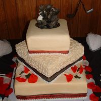 The Moose Wedding I made this cake for my friend Trish and her fiance Bruce a.k.a Moose. They actually haven't seen it yet as the reception is just...