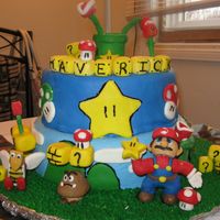Mario Birthday Cake All Character and items on Cake are edible... I was inspired by my son.