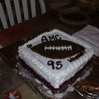 Aggie Football Cake Gig'em I had a hard time with the maroon. I have since learned to use chocolate icing first and then to add the color.