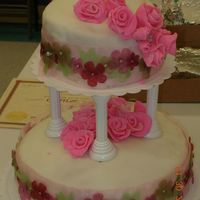 Course 3 Cake My first time to do fondant. I added ribbon to cover up the shortage on length for the fondant. I like the ribbon better. My first fondant...