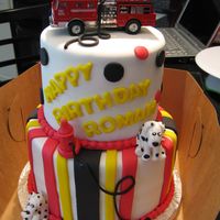 Fire Truck Dog Cake Inspired by another CCer's cake