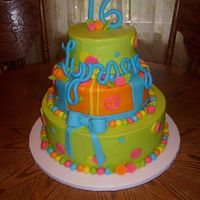 Sweet 16 This was for a girl, Lynsey, turning Sweet 16. These are her favorite colors. Design came from several different pictures given to me. This...