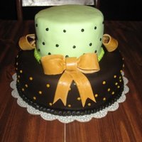 Green, Brown & Gold Wedding Shower Cake I was asked to make this cake after a local bakery quoted the girl $150 for the same thing. I offered to do it for $90 and got the job. She...