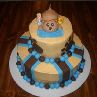 Puppy Baby Shower Cake Made this for my husband's cousin's baby shower. They gave me the theme as "puppies" so I just went with that.