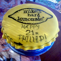 21St Birthday Cake For Him. I get a new cake uploaded every now and then....but nothing like I used to in the past!! LOLSingle layer yellow cake, covered in rolled...