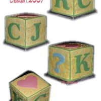 My First Baby Block 4 8" squares, buttercream. They know what the baby's initials will be, but they don't know if it is a boy or a girl until...