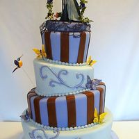"the Corpse Bride" Topsy Turvey Cake This unique topsy turvy wedding cake is themed after Tim Burton&acirc;s The Corpse Bride. It has alternating tiers of white cake with...