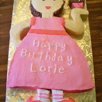 Little Girl Cake cake was a replica of the birthday invitation. All covered in buttercream icing.