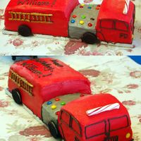 Fire Engine Cake Here is a fire engine I did for my 3 year old son's birthday. I ran out of time (as usual!) and didn't get to do it justice. Good...