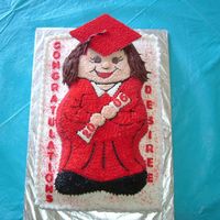 Graduation Girl This is the twin that I did. It was a boy and girl graduating from 8th grade. Both pictures are now uploaded. White cake with custard...