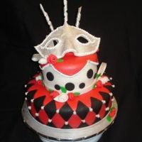 Going To A Mask This cake was for a 16 year olds birthday masquerade party. All covered in MMF and decorations out of gime paste.