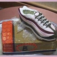 Debbine's Shoe Groom's Cake Yes it's pink & yes it was a groom's cake! My hubby insisted it was a women's shoe but it is what the bride wanted &...