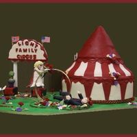 Circus Tent Wedding The couple were circus performers and wanted a tent for their wedding cake! This was so fun to make & a real challenge as everything...