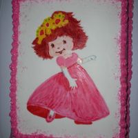 Princess Strawberry Shortcake This is a strawberry cake covered in mmf. Princess Strawberry Shortcake is a painted mmf plaque.