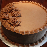 Chocolate Birthday Cake chocolate cake with chocolate buttercream with ganache filling