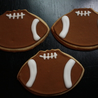 Football Cookies sugar cookies with toyal icing