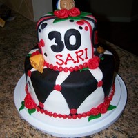 30Th Birthday Cake Tampa Bay Bucs color scheme cake with extras for the birthday girls quirky side. :)