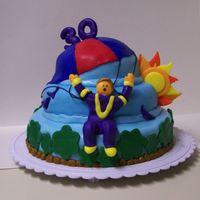 Skydiving Cake For our friends 30th birthday - he was going to go skydiving