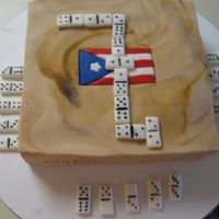 Let's Play This was a cake for my freinds B-Day. Cake covered in marbled fondant to look like wood.. Domino's were gumpaste. This was a lot of...