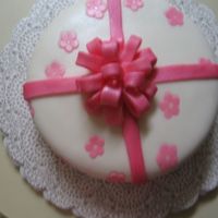 Gift Box This is done in all fondant for a 12yrs old bday. I thought it came out cute :)Vanilla w/ chcolate icecream pudding filling all done in...