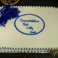 Graduation Sheet Cake Cakes for a triple grad party.