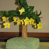 Preschool Graduation Branching Out Cake This was done for the Church Preschool. The trunk is a paper towel tube wrapped in fondant.