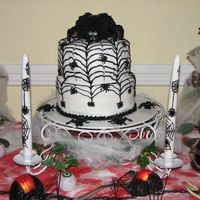 Spider Cake My Dmom wanted something spooky for Halloween party. Thanks to those that posted the 3D spiders.