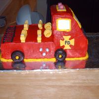 Fire Truck Cake Made this last December for my son's school birthday party.
