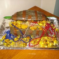 Treasure Chest I made this for my dd and her friend both pirates of the carib. fans I had fun with this and it was easier than I thought. Choc cake made...