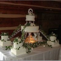 Basket Weave I did this cake in August 2005 for my niece and it was the first wedding cake I did in over 10 years. The main cake is 16 X 8, and the four...