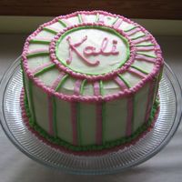 Baby Shower Three layer coconut cake with lime and raspberry fillings, buttercream